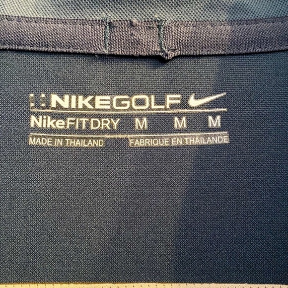 Nike Golf Fit Dry Gray & White Long Sleeve 1/4 Zip Polyester & Spandex Pullover - Picture 4 of 8